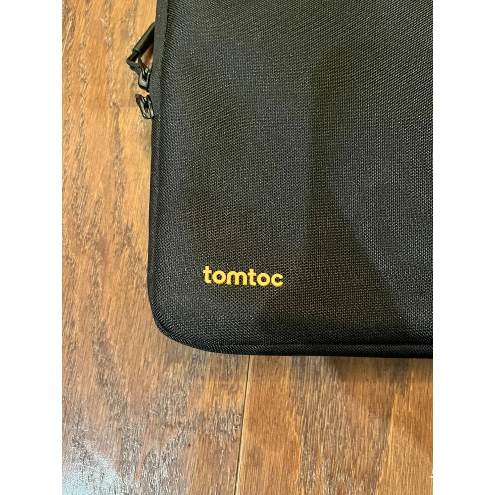 tomtoc Laptop Sleeve Unisex Black CornerArmor Padded Protective Case 13-14 in